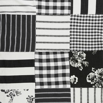 Urban Cottage - Patchwork Blocks Black Ivory Yardage