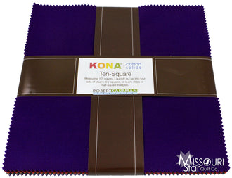 Kona Cotton - Dark Palette Ten Squares