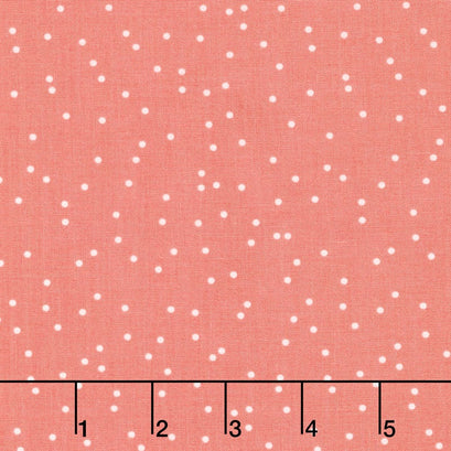 Sweet Prairie - Prairie Dots Coral Yardage