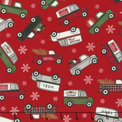 Christmas Delivery - Main Red Yardage