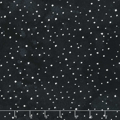 Toil and Trouble - Stars Black Glow in the Dark Yardage