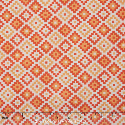 Woodland Spring - Geometric Coral Yardage