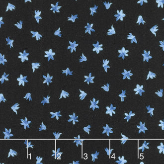 Afternoon Picnic - Flower Black Yardage