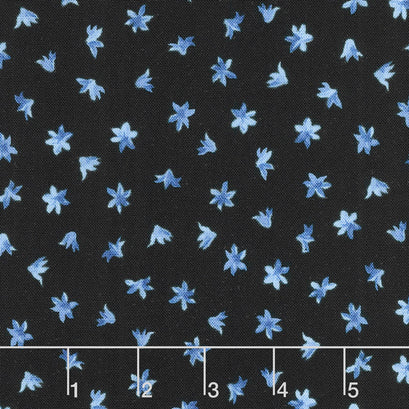 Afternoon Picnic - Flower Black Yardage