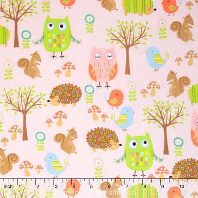 Owl & Co. - Friends Pink Yardage