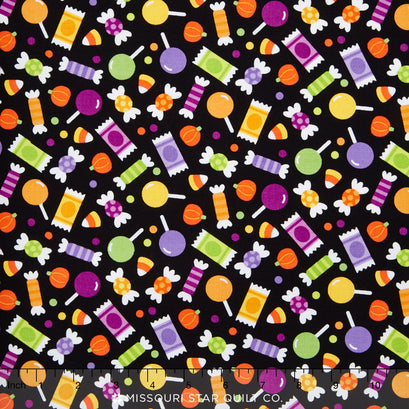Halloween Parade - Candy Black Yardage