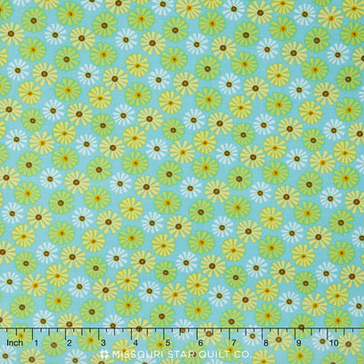 Roots & Wings - Daisy Blue Yardage