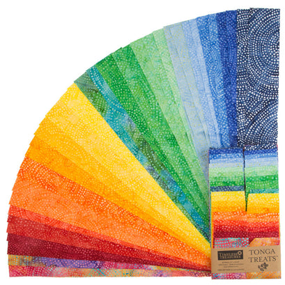 Tonga Treats Batiks - Colorwheel Rainbow 2.5" Strips