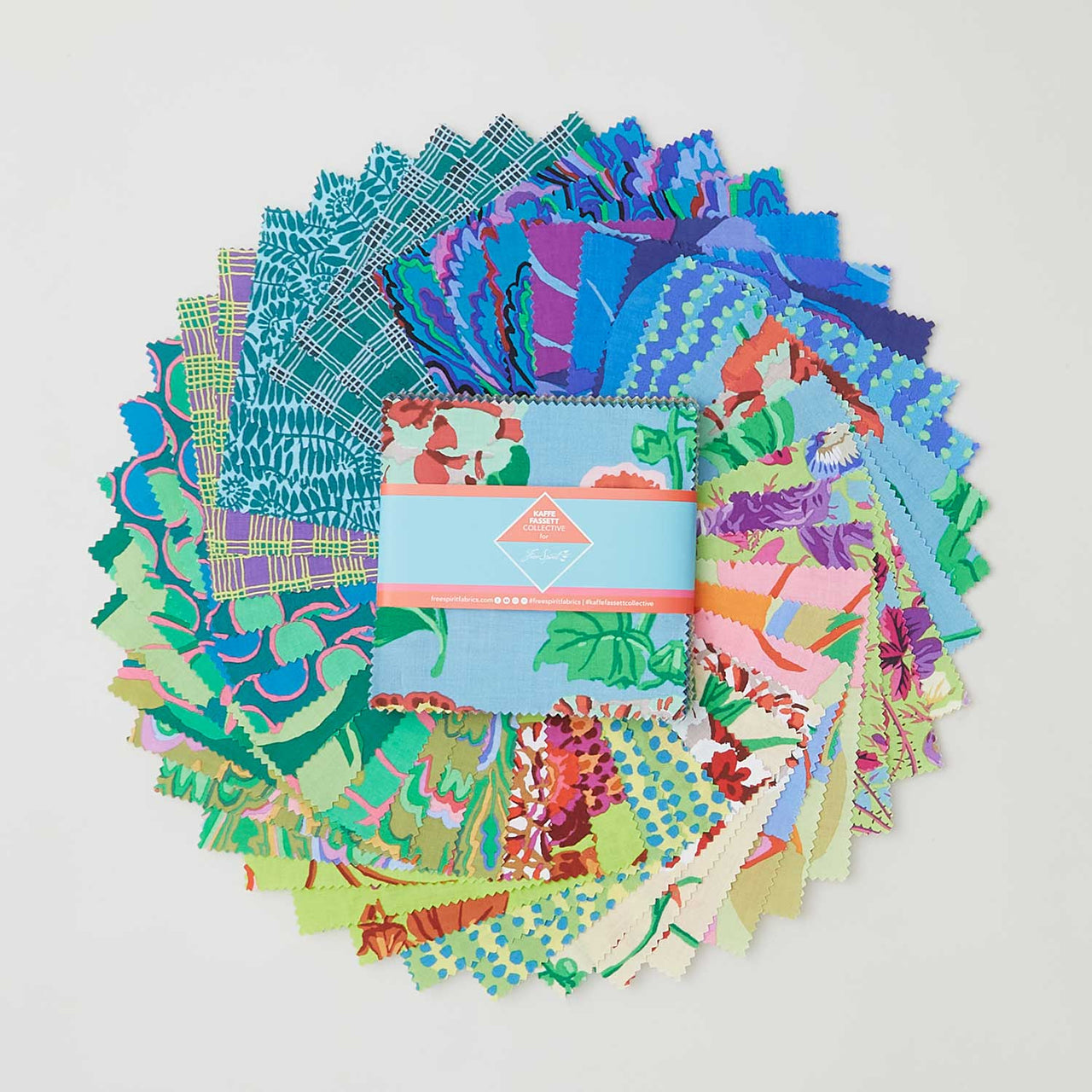 Kaffe Fassett Collective - February 2025 Cool Colorway Charm Pack