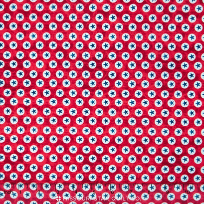 USA - Star Dots Red Yardage