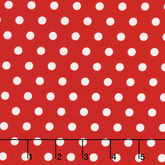 Harry & Alice - Dot Red Yardage