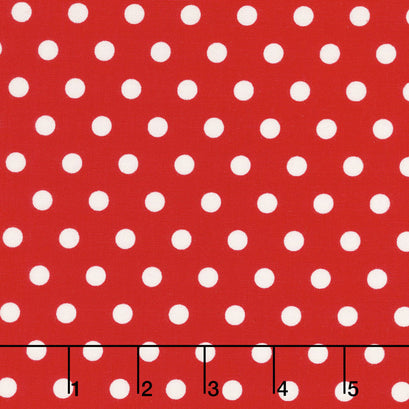 Harry & Alice - Dot Red Yardage