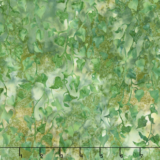 Bella Vita Batiks - Vines Green Yardage