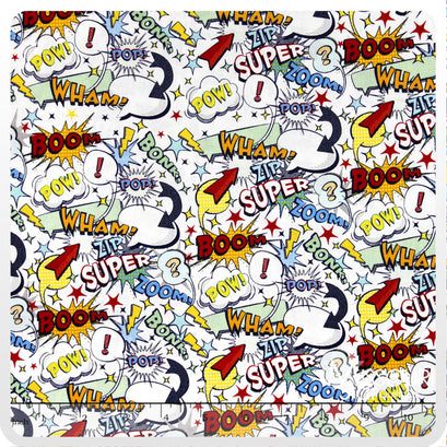 Super Hero - Words White Yardage