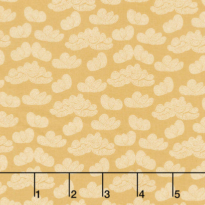 Garden Dreams - Clouds Gold Yardage