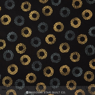 Sparkle - Spots Ebony Metallic Yardage