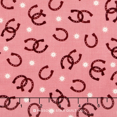 Cowgirl - Horseshoes Pink Yardage
