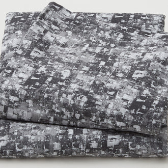 Glaze - Abstract Squares Charcoal 108" Wide 3 Yard Cut