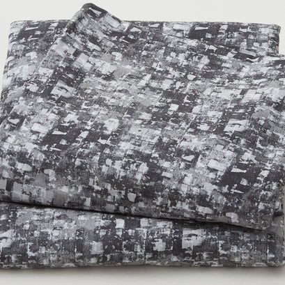 Glaze - Abstract Squares Charcoal 108" Wide 3 Yard Cut