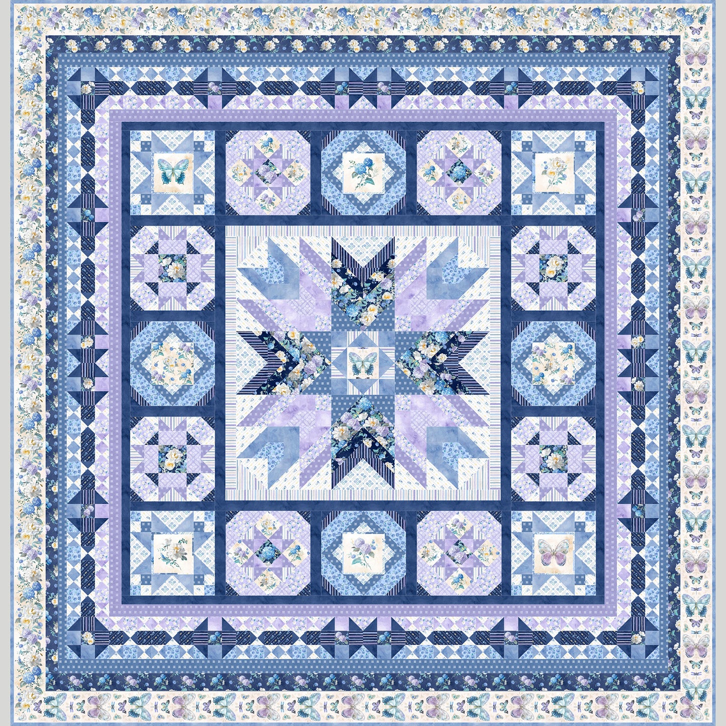 Morning Blooms Block of the Month Quilt Kit Presale Primary Image