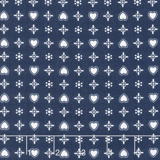 Sunnyside Ave. - Hearts Navy Yardage