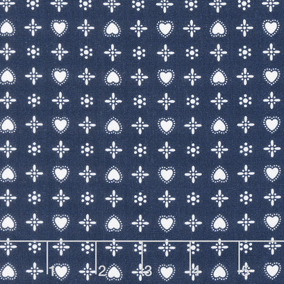 Sunnyside Ave. - Hearts Navy Yardage