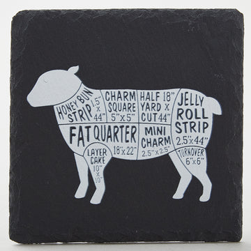 Missouri Star Animal Fabric Cuts Slate Coaster Set