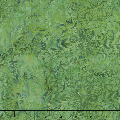Sequoia Batiks - Etched Floral Forest Yardage