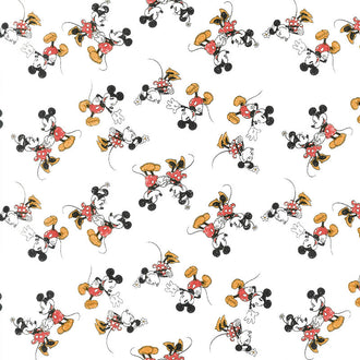 Disney Mickey and Minnie - Mickey Minnie Vintage Scattered Multi Yardage