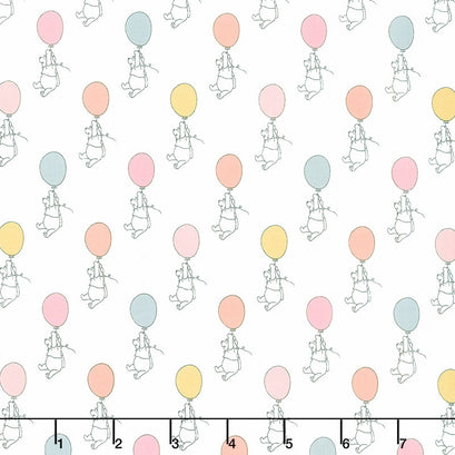 Disney Pooh Nursery - Pooh Balloon White Yardage