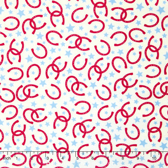 Rodeo Rider - Horseshoe Cream Yardage