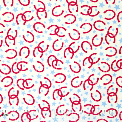 Rodeo Rider - Horseshoe Cream Yardage
