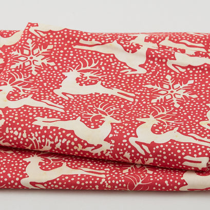 Winter Wonders Batiks - Deer Snow Barn 2 Yard Cut