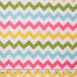 Small Cotton Chevrons - Girl Yardage