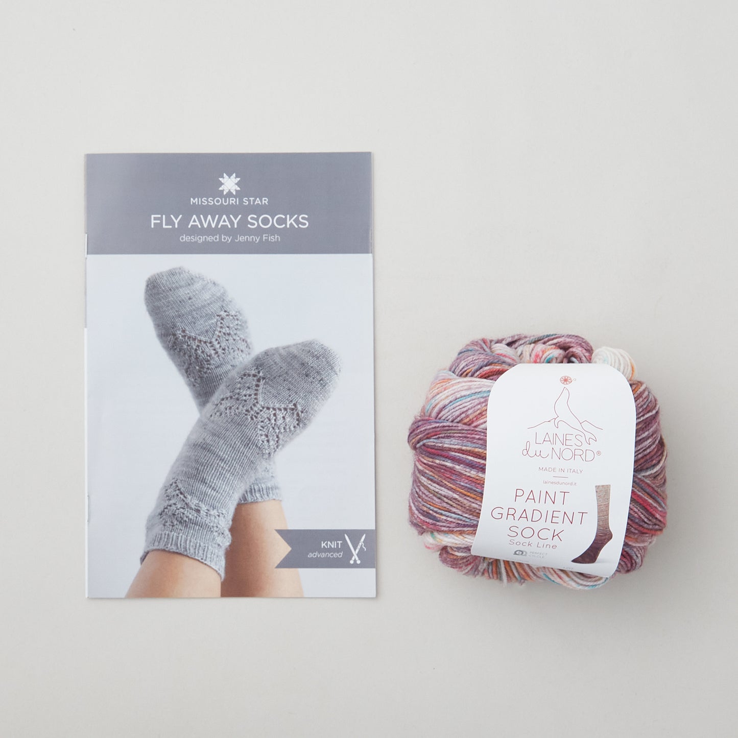 Fly-Away Socks Knit Kit - Berries Primary Image