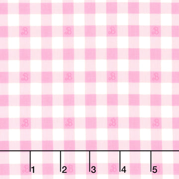 Barbie World - Barbie Gingham Pink Yardage Primary Image