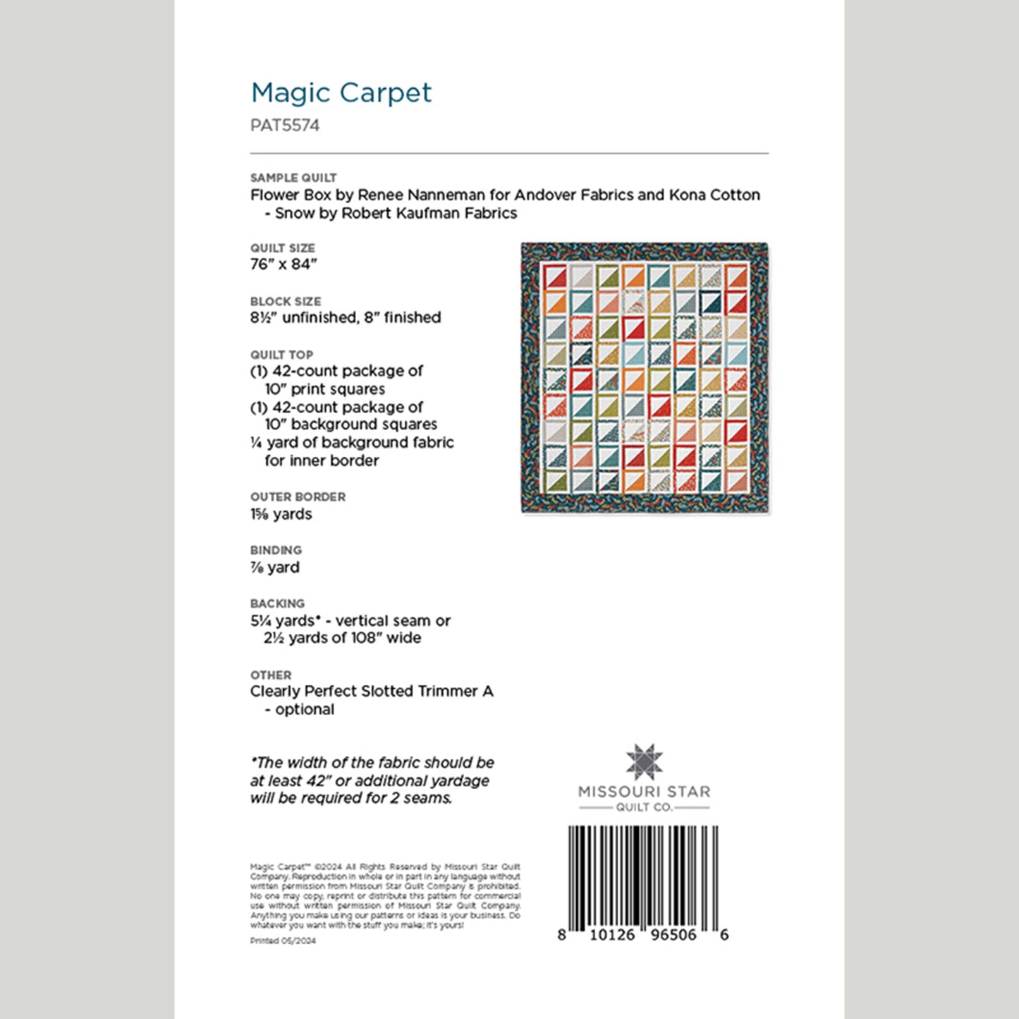 Magic Carpet Quilt Pattern by Missouri Star Alternative View #1