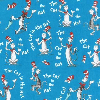 The Cat in the Hat - Words Cat Celebration Yardage