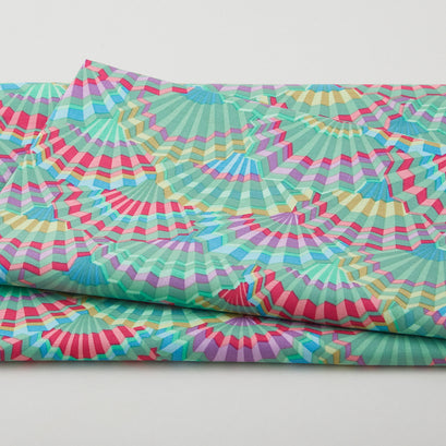 Kaffe Fassett - Stash Paper Fans Green 2 Yard Cut