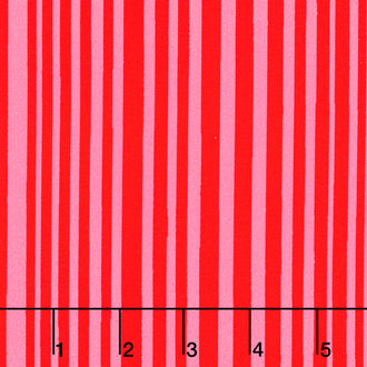 Kaleidoscope - Mini Stripe Capsicum Perfect Pink Yardage