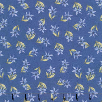 Morning Serenade - Flower Toss Blue Yardage