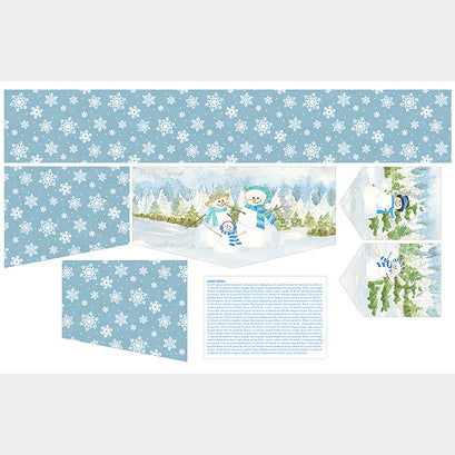 Mantel Runners - January Snowman Panel