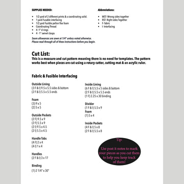 Digital Download - Clara Catch All Tote Pattern Alternative View #1