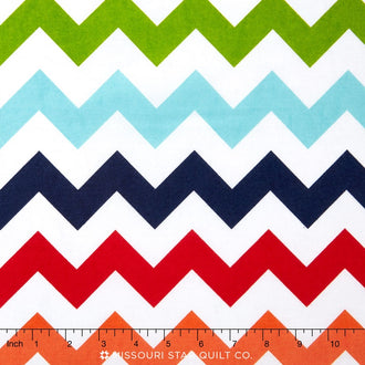 Medium Chevron - Rainbow 108" Backing