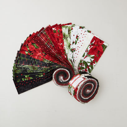 Poinsettia & Pine Favorites 2.5" Strips