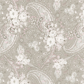 Rose Garden - Paisley Taupe Yardage