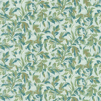 Willoughby - Leaves Blue Yardage