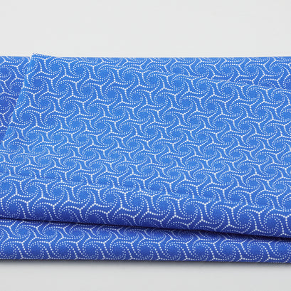 Blue Bayou - Dotted Swirl Dark Blue 2 Yard Cut
