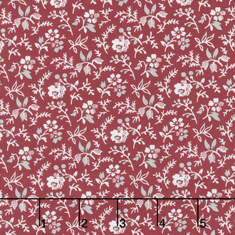 Rustic Romance - Stems Red Yardage