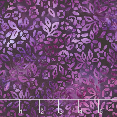 Artisan Batiks - Gemstones Small Packed Floral Amethyst Yardage